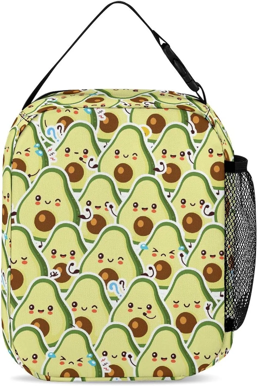 Custom Avocado Backpack with Lunch Box & Pencil Case for Kids Girls Boys School, 16 Inch Cute Avocado Bookbag, School Backpack for Students Children, Lightweight, Large Capacity