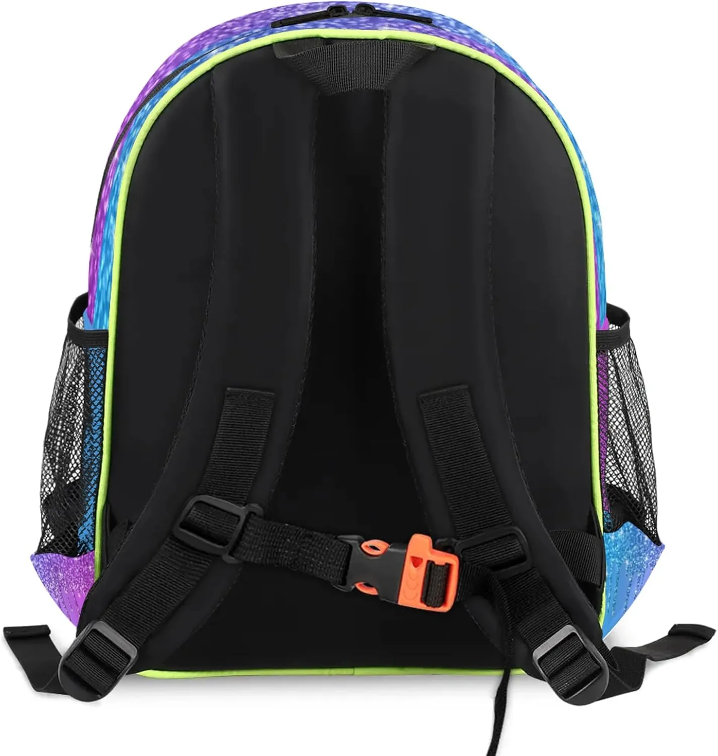 Custom Backpack with Initial & Name Personalized Small Shoulder Bag Waterproof Travel Casual Backpack with Chest Strap 14.2in, Blue Purple