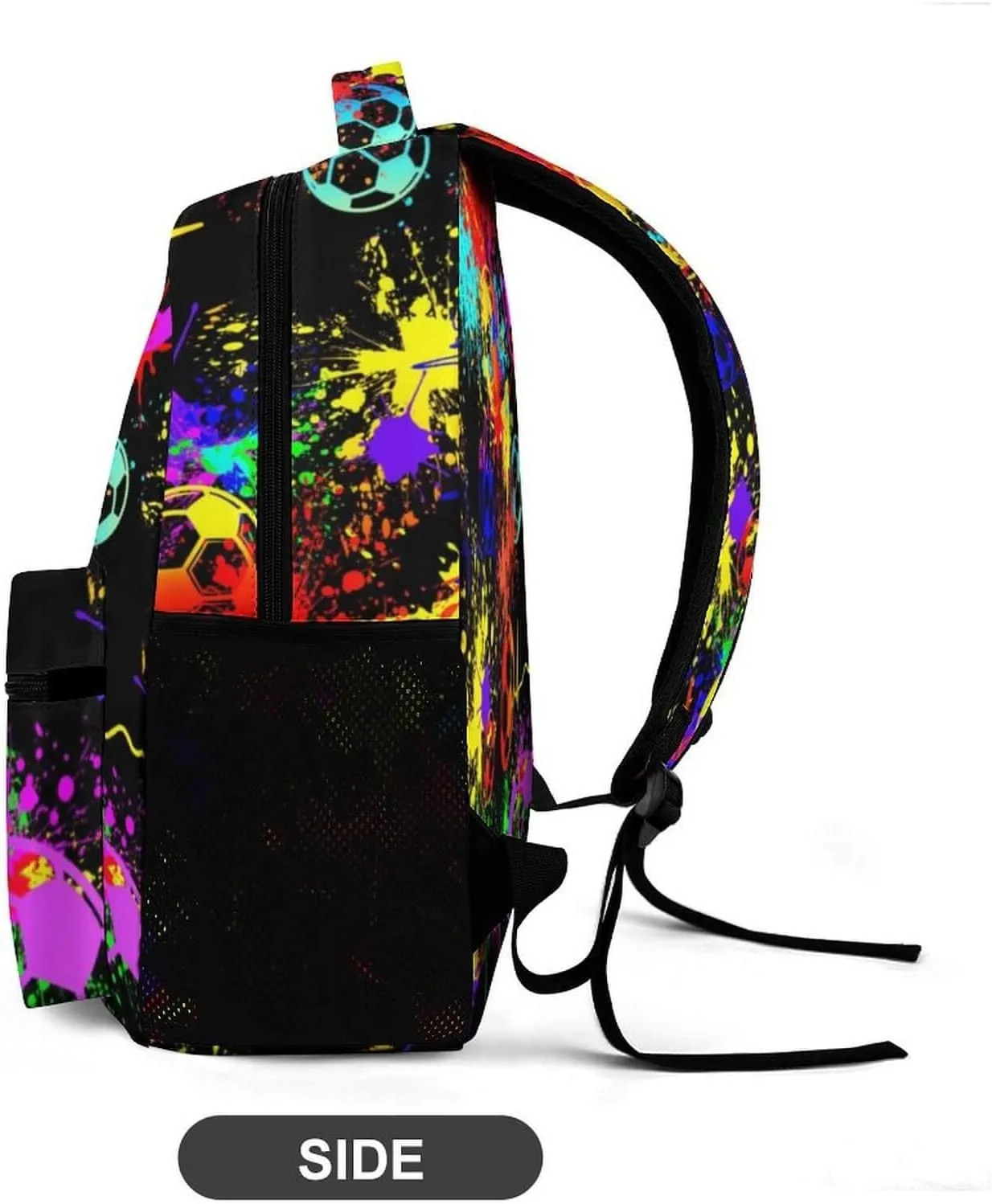 Custom Soccer School Backpack for Kids Girls Boys, 16 Inch Cool Soccer Themed Bookbag, Personality School Backpack for Students Children, sustainable, Lightweight, Large Capacity