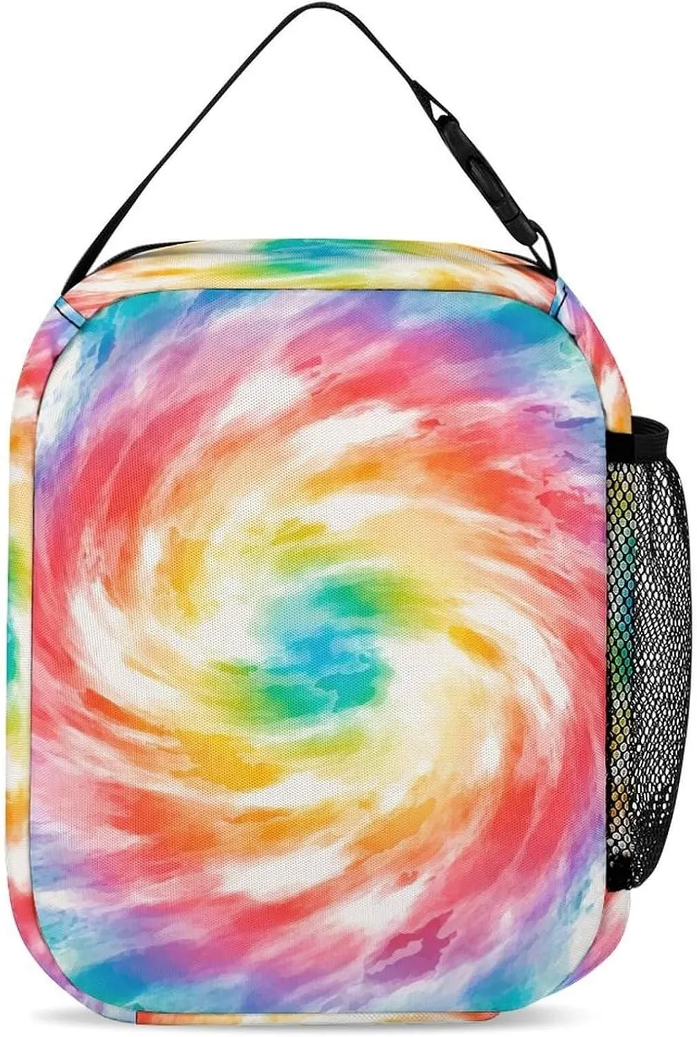 Custom Tie Dye Backpack with Lunch Box & Pencil Case for Kids Girls Boys School, 16 Inch Cute Tie Dye Bookbag, School Backpack for Students Children, Lightweight, Large Capacity
