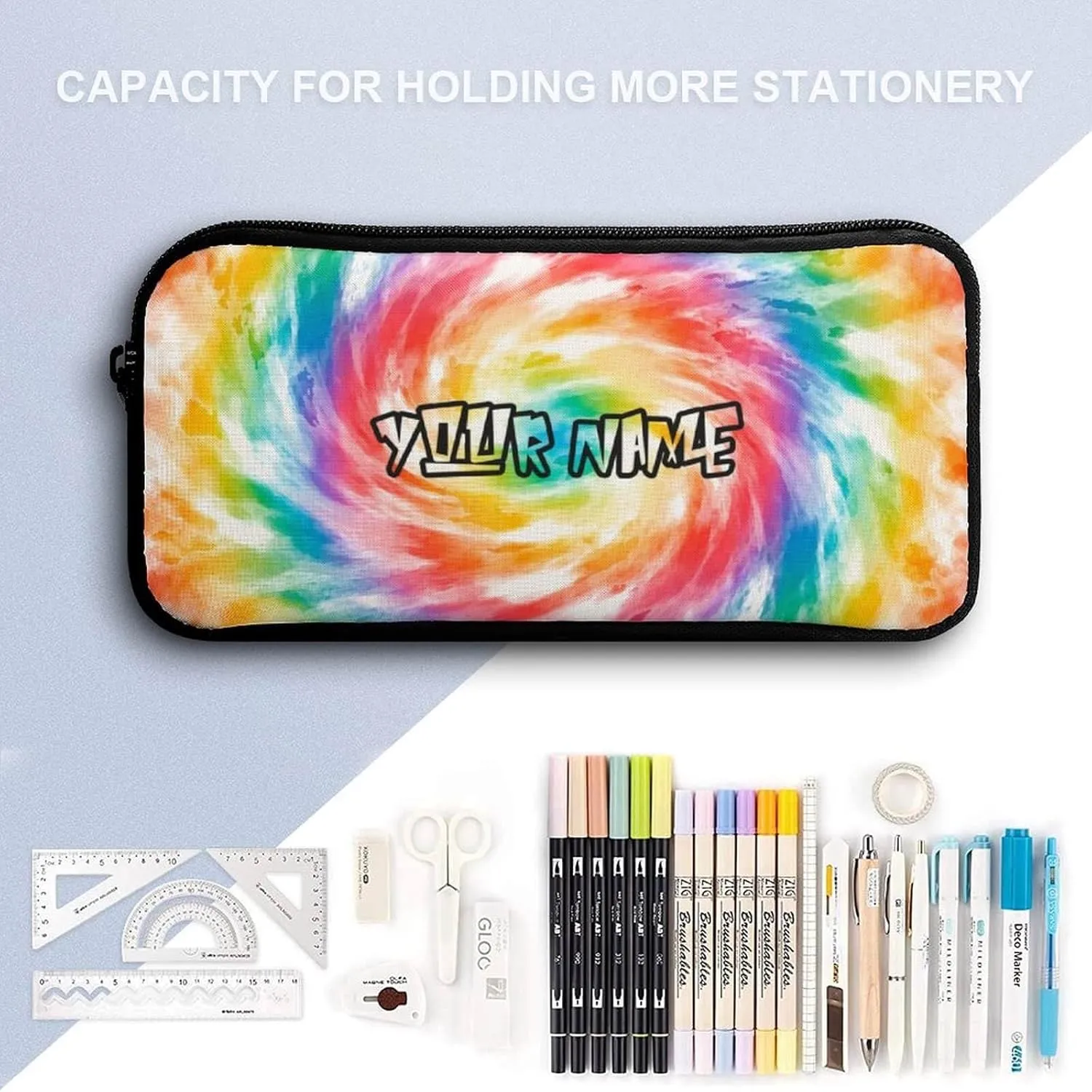Custom Tie Dye Backpack with Lunch Box & Pencil Case for Kids Girls Boys School, 16 Inch Cute Tie Dye Bookbag, School Backpack for Students Children, Lightweight, Large Capacity