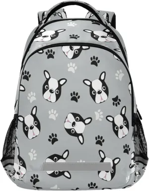 Cute Boston Terrier Dog Backpacks Travel Laptop Daypack School Book Bag for Men Women Teens Kids