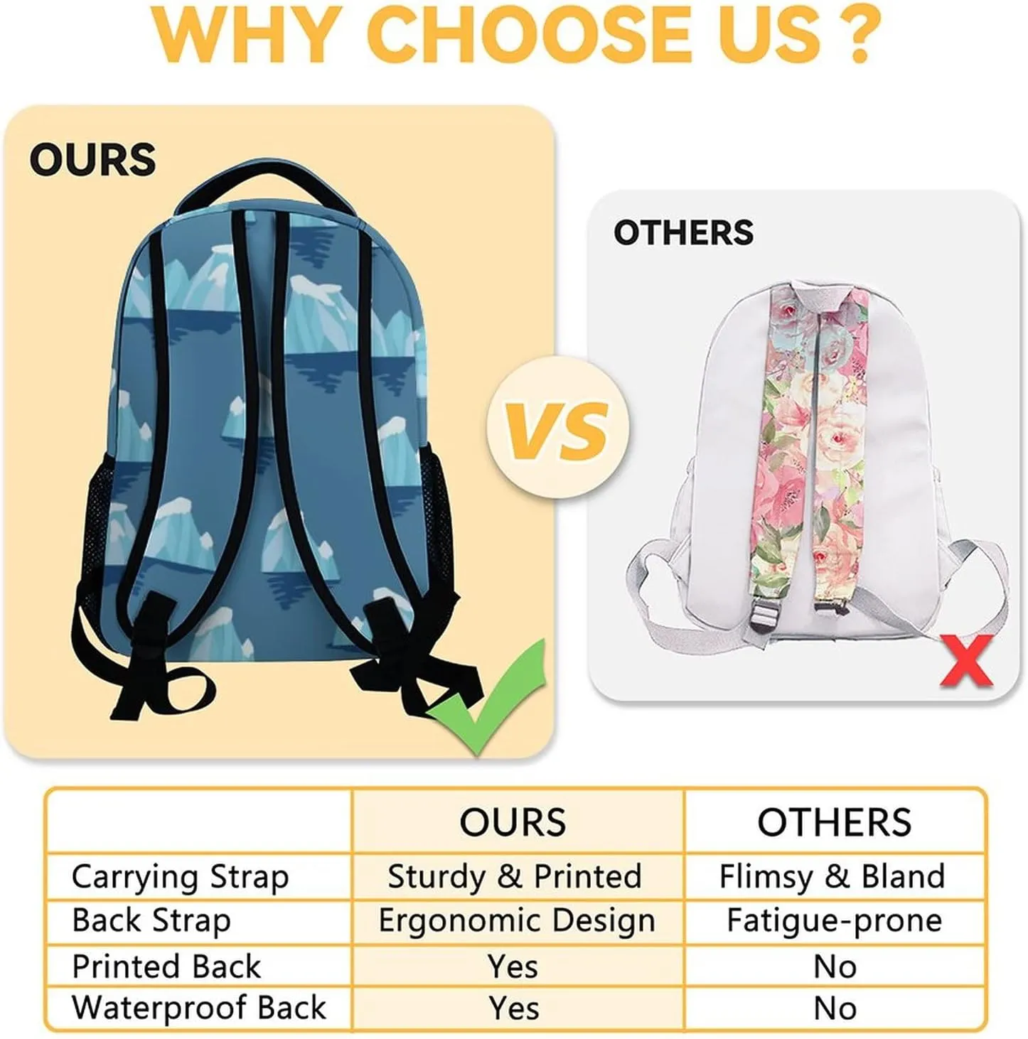 Cute Penguin Backpack, 16 Inch Animal Theme Bookbag with Adjustable Straps, Durable, Lightweight, Large Capacity, School Backpack for Kids Girls Boys