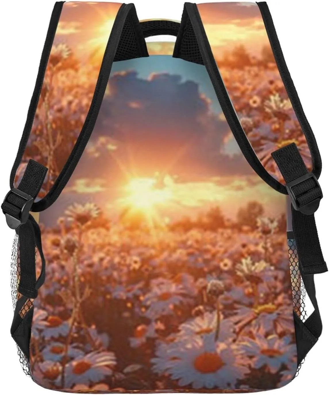 D-aisy Casual Student Backpack With Adjustable Shoulder Straps And Cushioned Back For Comfort Black