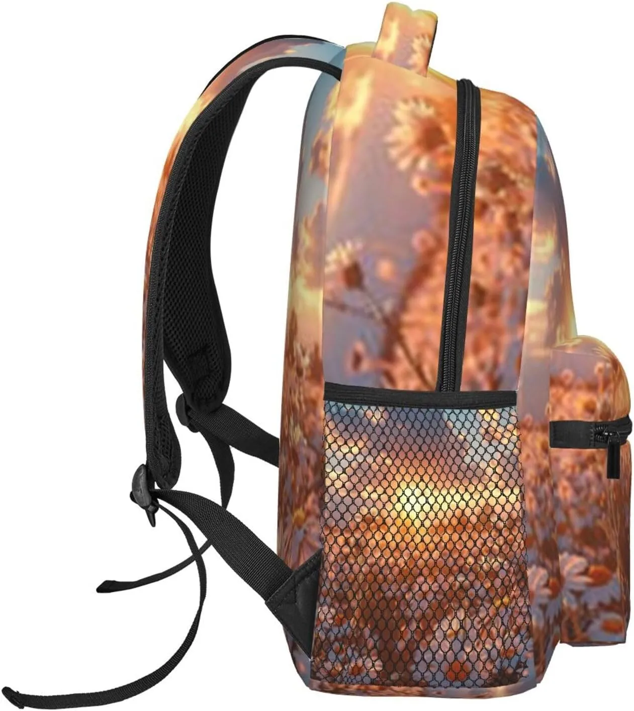 D-aisy Casual Student Backpack With Adjustable Shoulder Straps And Cushioned Back For Comfort Black