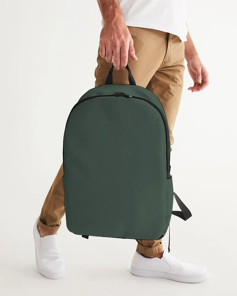 Dark Green Waterproof Backpack | Dark Pale Pastel Green | C30M0Y30K80
