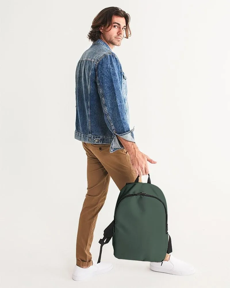 Dark Green Waterproof Backpack | Dark Pale Pastel Green | C30M0Y30K80