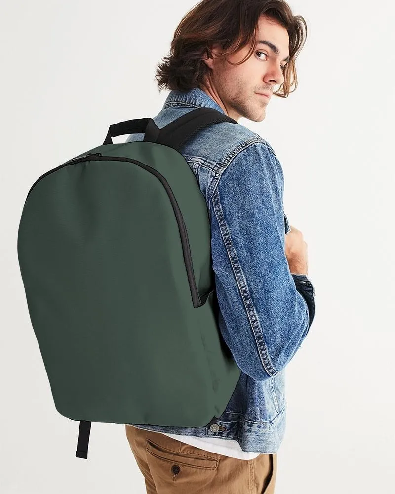 Dark Green Waterproof Backpack | Dark Pale Pastel Green | C30M0Y30K80
