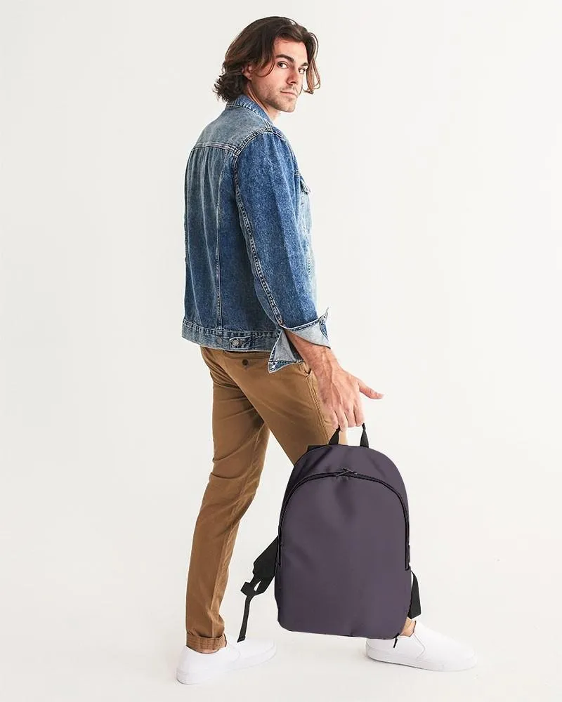 Dark Purple Gray Waterproof Backpack | Dark Pale Pastel Purple Gray | C15M30Y0K80