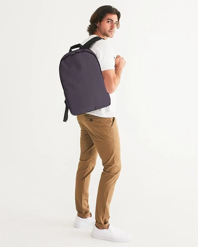 Dark Purple Gray Waterproof Backpack | Dark Pale Pastel Purple Gray | C15M30Y0K80