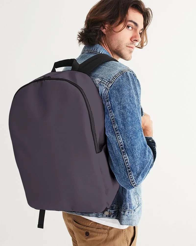 Dark Purple Gray Waterproof Backpack | Dark Pale Pastel Purple Gray | C15M30Y0K80