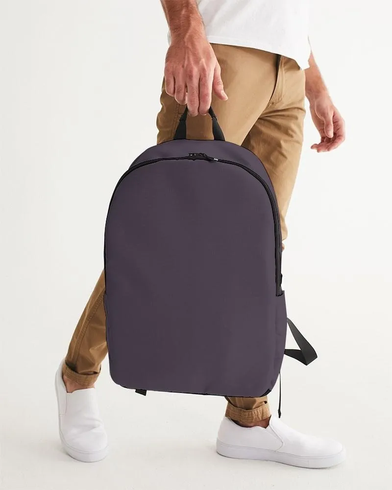 Dark Purple Gray Waterproof Backpack | Dark Pale Pastel Purple Gray | C15M30Y0K80