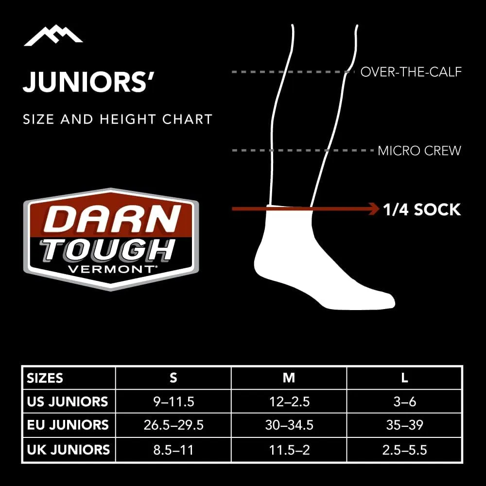 Darn Tough Jr. Quest 1/4 Lightweight with Cushion Sock (Style 3041) -
