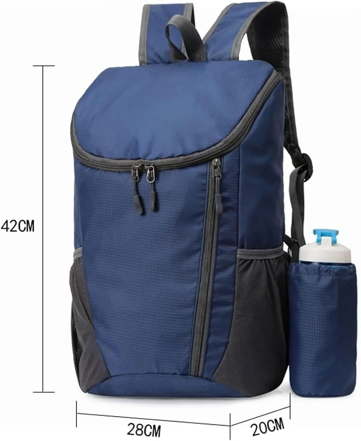 Daypack Climbing Touring Camping Backpack Ultralight Backpack With Bottle Holder Folding Travel Outdoor Sport Travel(D)