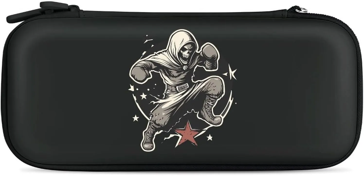 Death Boxing Punch Compatible with Switch Carrying Case Hard Travel Game Bag Pouch with 15 Games Accessories