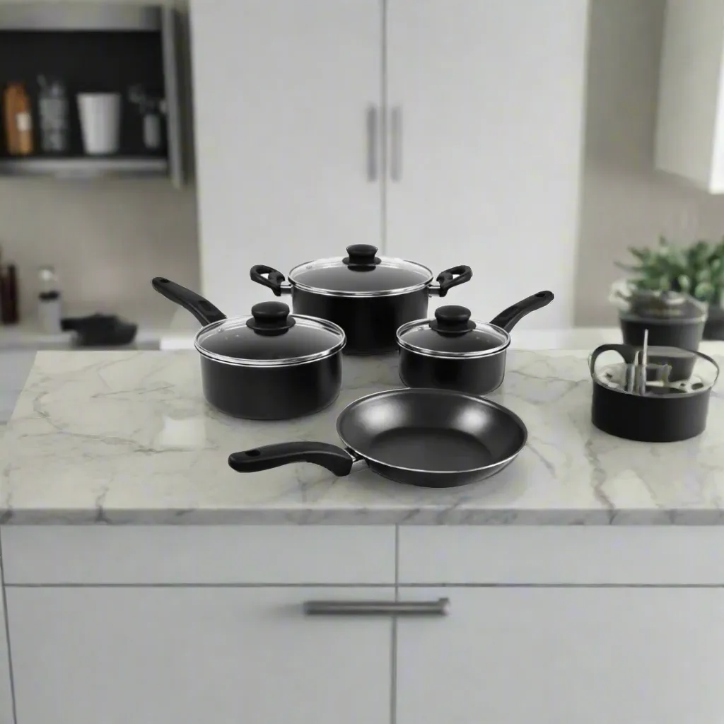 Decakila 7 Pieces Non-Stick Cookware Set - KMEP004B