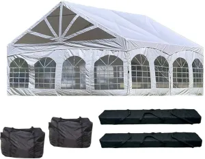 DELTA 20'x20' PVC Marquee Party Tent, Wedding Tent, Heavy Duty Fire Retardant Party Tent, Outdoor Canopy Carpas para Fiestas for Party and Event   4 Storage Bags