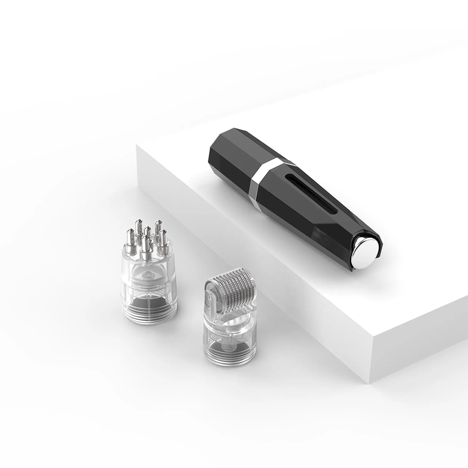Derma Roller Titanium Microneedles 0.25mm | Premium Beauty Set with Skin Hair Beard Infusion Roller & Scalp Massage Balls
