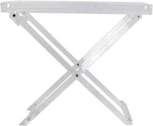 Designstyles Acrylic Folding Tray Table – Modern Chic Accent Desk - Kitchen and Bar Serving Table - Elegant Clear Design (Long)