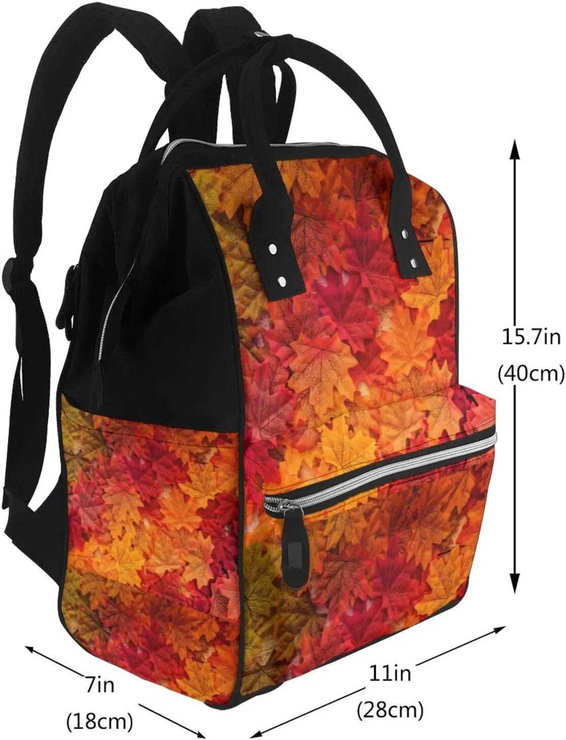 Diaper Bag Backpack For Women, Autumn Leaf Waterproof Multifunction Travel Pack Maternity Baby Changing Bags, Nappy Baby Bags With Multi-Function For Baby