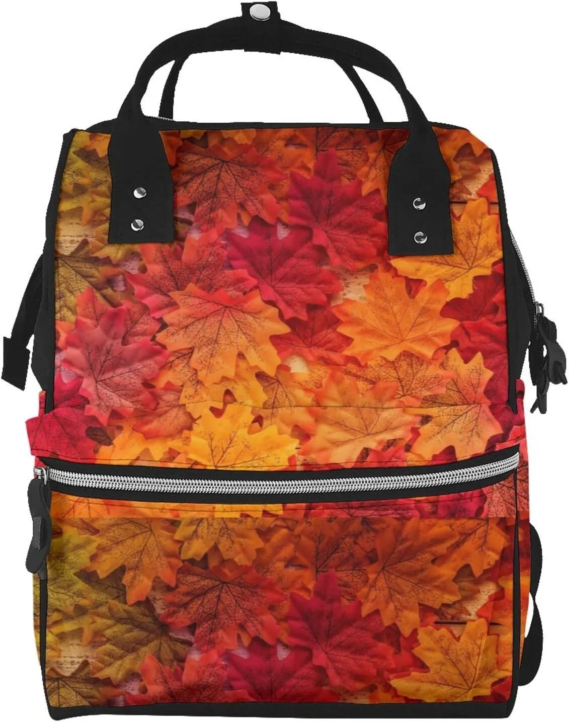 Diaper Bag Backpack For Women, Autumn Leaf Waterproof Multifunction Travel Pack Maternity Baby Changing Bags, Nappy Baby Bags With Multi-Function For Baby
