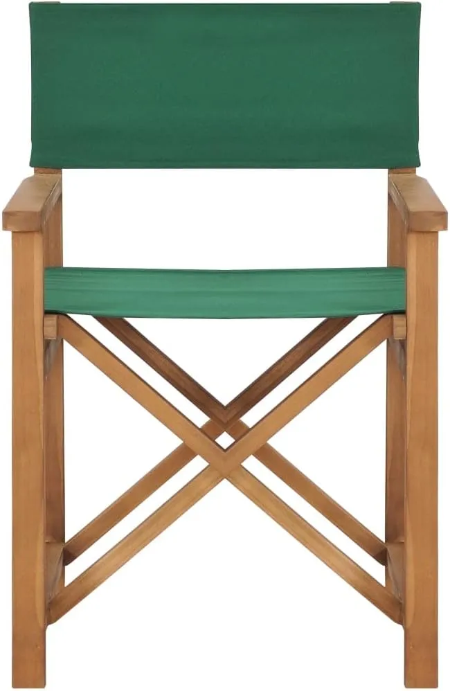 Director's Chair,Outdoor Folding Chair,Lawn Chair,Porch Chairs,Tanning Chairs for Outside,Portable Camping Chair,for Garden, Lawn, Backyard, Deck, Pool Side, Fire Pit, Solid Teak Wood Green