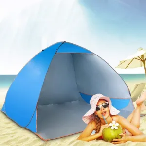 Dome Camping-Tents 3-4 Person Portable Waterproof Tents Windproof Family Tent for Camping Hiking Outdoor Activities Blue
