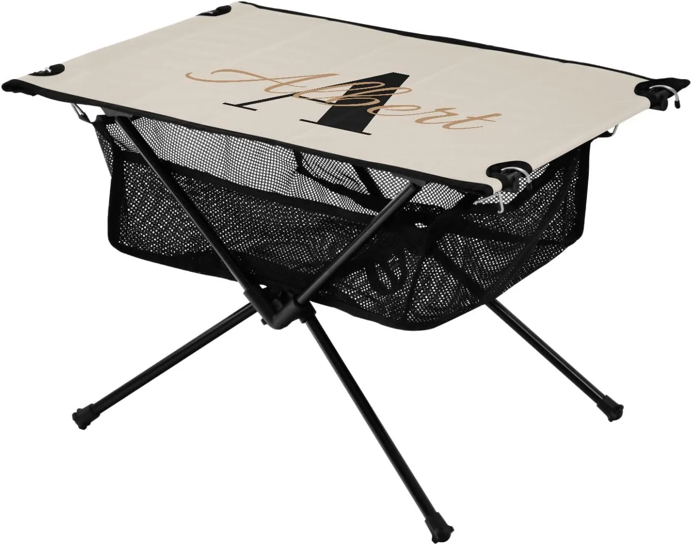 DOMIKING Beige Custom Portable Camping Table Personalized Folding Picnic Tables Camp Tables for Travel Outdoor Hike 23.6 * 15.7 * 15 in