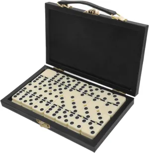 Dominoes Tiles Sets 1 Set Traditional Dominoes Toys with Wooden Box Packaging Style