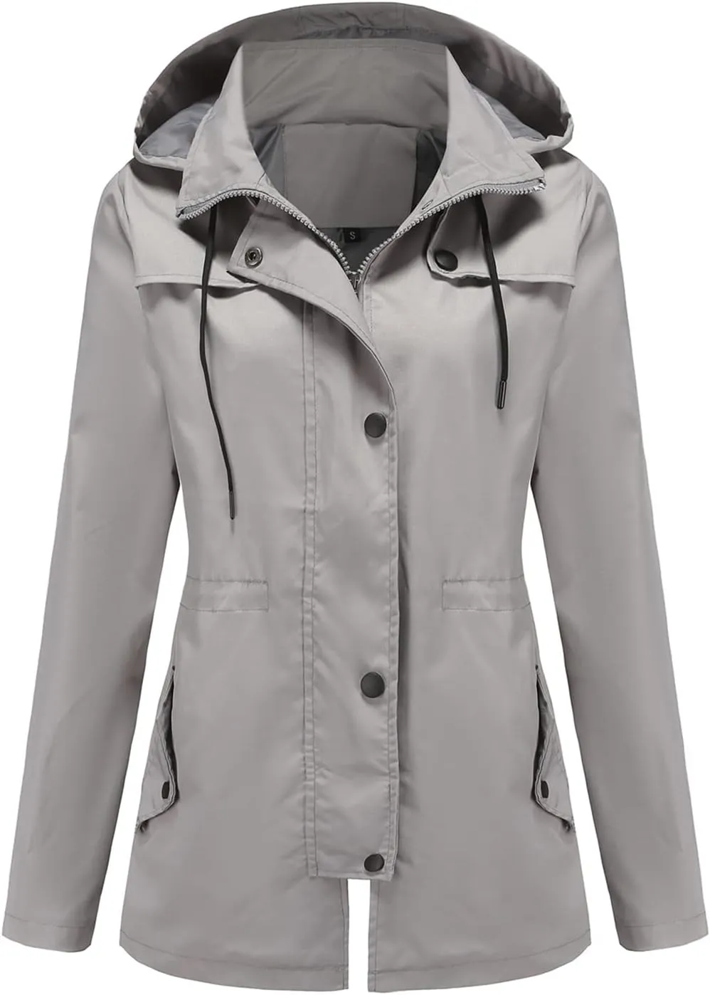 DOSLAVIDA Women's Rain Jacket Waterproof Hooded Windbreaker Lightweight Trench Coat Active Outdoor Raincoat With Hood