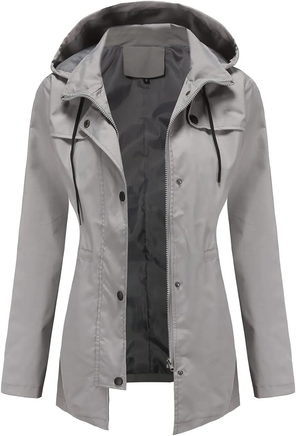 DOSLAVIDA Women's Rain Jacket Waterproof Hooded Windbreaker Lightweight Trench Coat Active Outdoor Raincoat With Hood