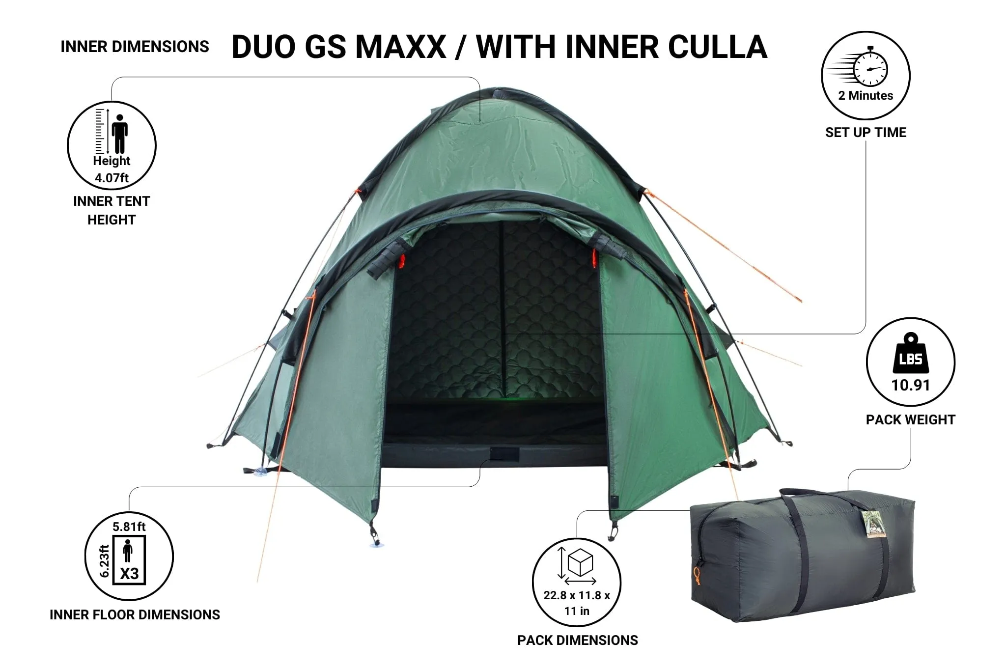 DUO GS MAXX | 3 PERSON INSULATED DOME TENT