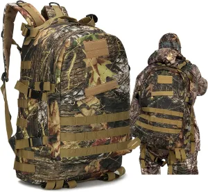Durable 40L Camo Backpack in Woodland Design - Hunting Pack for Men - Perfect for Outdoor Adventures and Camping Gear