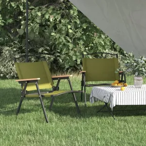Durable and Lightweight Camping Chairs for Outdoor Adventures, Foldable Design, Green Fabric, 21.3" x 16.9" x 23.2"