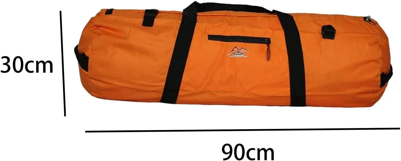 Durable Camping Tent Storage Bag Duffel Waterproof Case Picnic Outdoor Travel Bags Travel Accessories (Orange 90cmx30cm L)