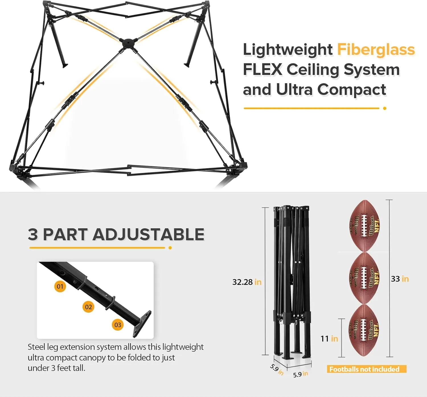 EAGLE PEAK Flex Ultra Compact 4x4 Pop-up Canopy Tent with Vented Top, Sun Shelter, Fast Set Up Changing Room, Portable Privacy Canopy for Camping, Photoshoots, and More (Black)