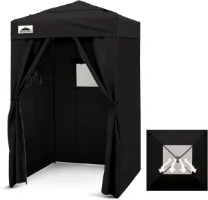 EAGLE PEAK Flex Ultra Compact 4x4 Pop-up Canopy Tent with Vented Top, Sun Shelter, Fast Set Up Changing Room, Portable Privacy Canopy for Camping, Photoshoots, and More (Black)