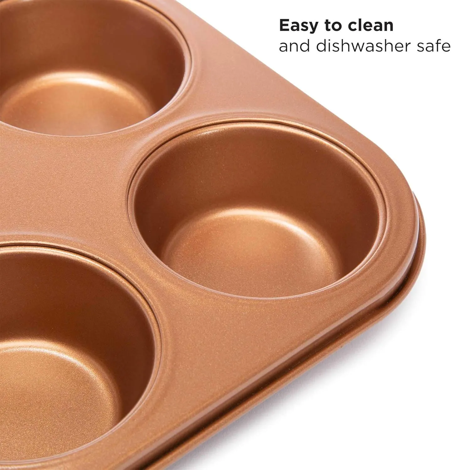 Ecolution Non-Stick Toaster Oven Bakeware Set 4-Piece, Carbon Steel, Easy to Clean and Perfect for Single Servings, Copper
