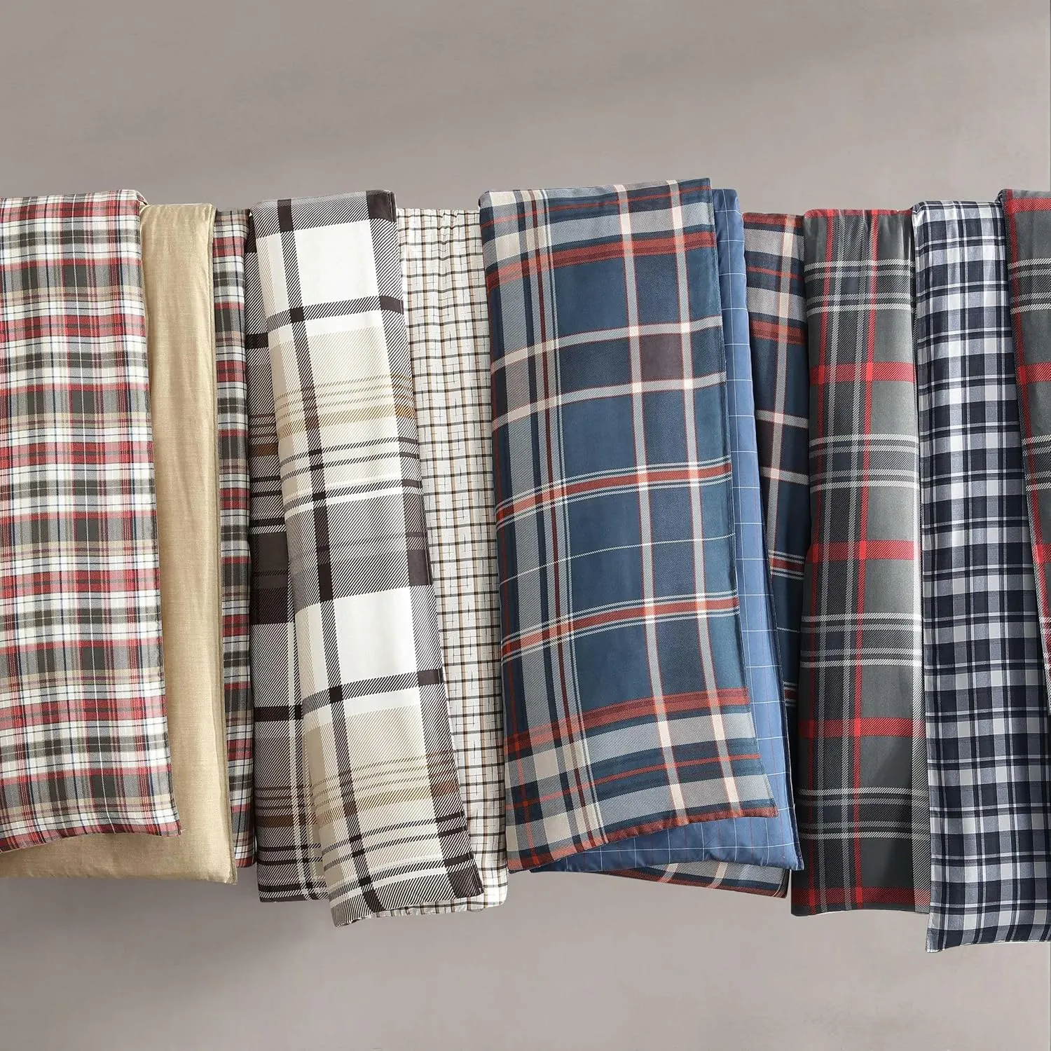 Eddie Bauer - Twin Duvet Cover, Reversible Bedding Set with Matching Shams, Cozy Home Decor (Shasta Lake Navy, Twin)