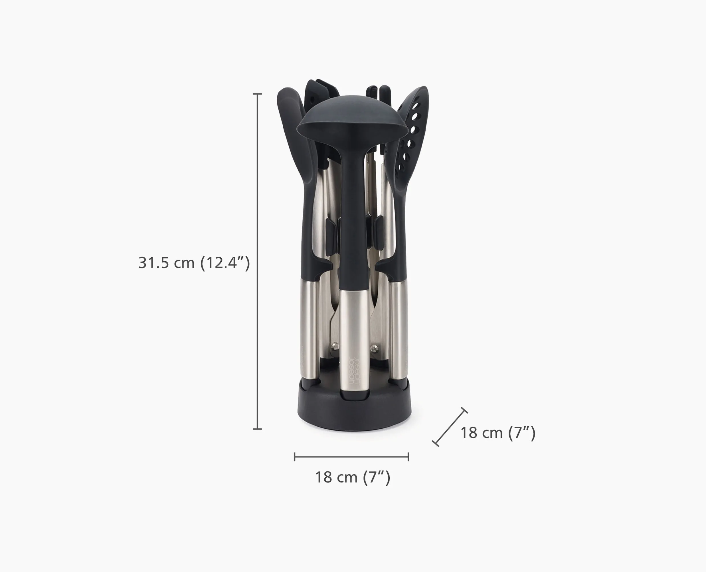 Elevate™ Fusion 5-piece Stainless-steel Utensil Set with Compact Stand