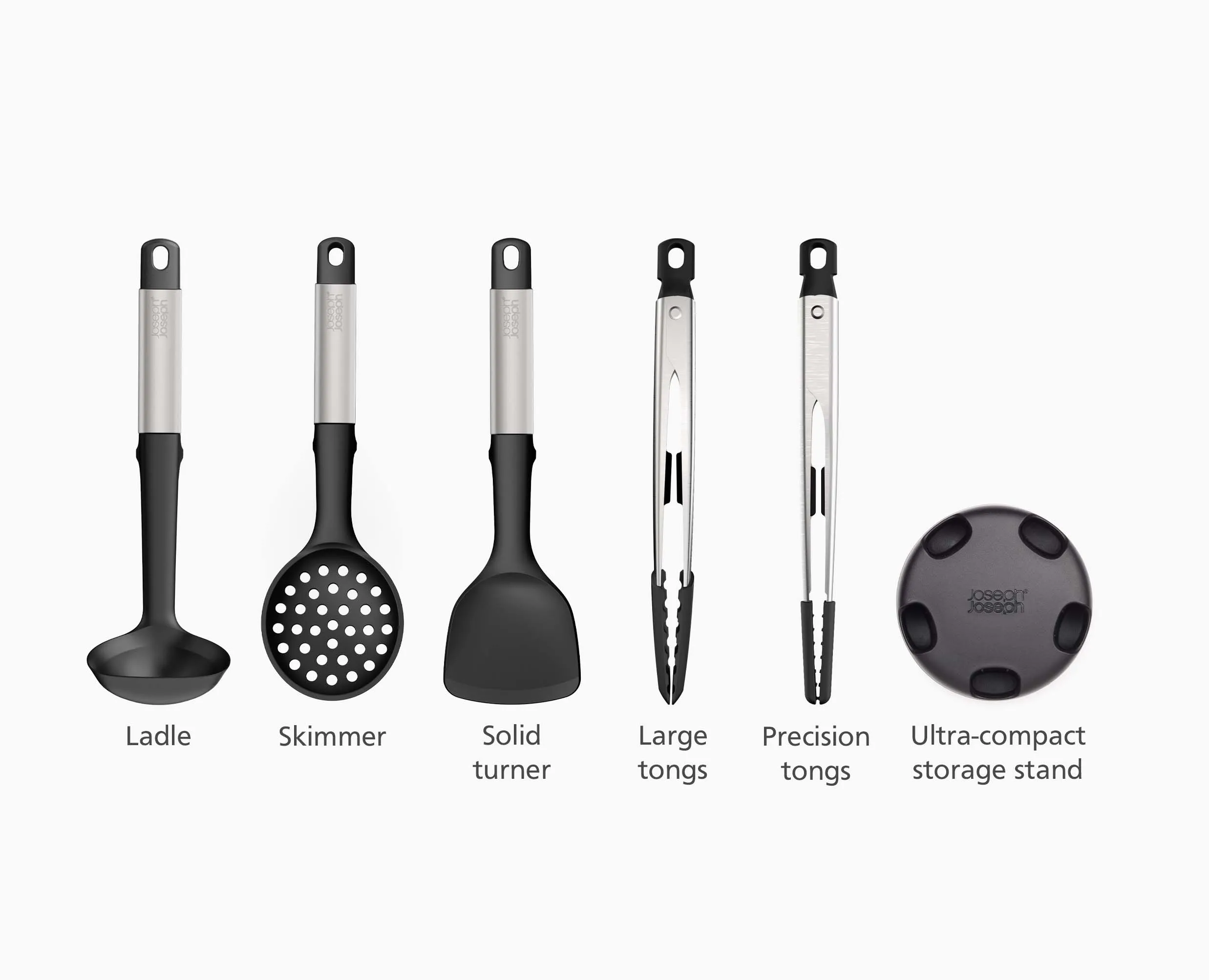 Elevate™ Fusion 5-piece Stainless-steel Utensil Set with Compact Stand