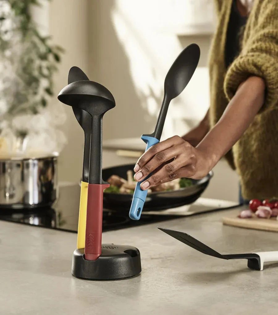 Elevate™ Slim 4-piece Multicolour Utensil Set with Storage Stand