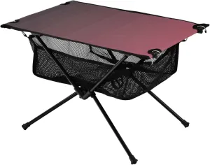 Emelivor Black Red Gradient Folding Camping Table Portable Beach Table with Carry Bag Small Camping Side Table for Camping Fishing Picnic Garden Outdoor