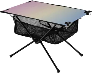 Emelivor Pink Blue Gradient Folding Camping Table Portable Beach Table with Carry Bag Small Camp Tables for Camping Picnic Garden Fishing Hiking