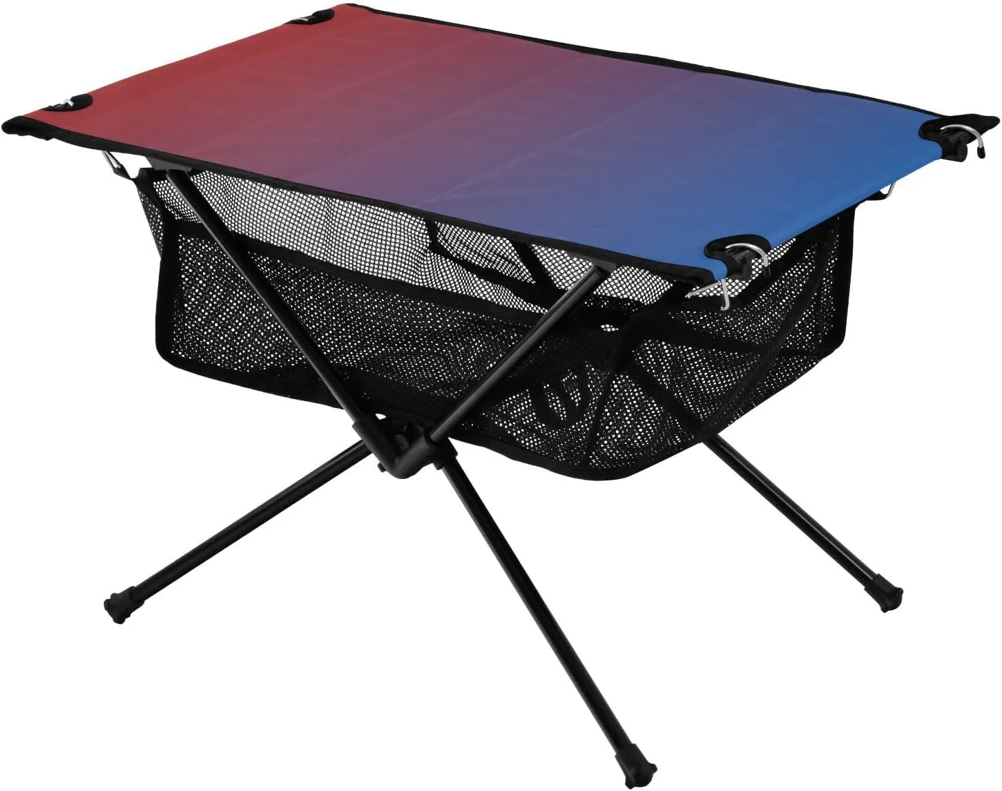 Emelivor Red Blue Gradient Folding Camping Table Portable Beach Table with Carry Bag Small Foldable Table for Camping Outdoor Picnic Travel Cooking