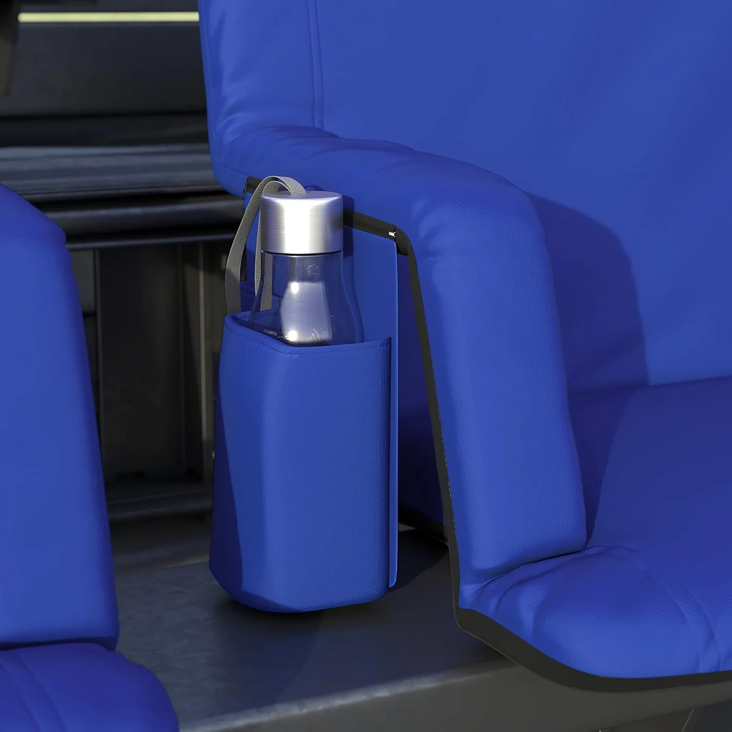 EMMA   OLIVER Portable Stadium Chair with Armrests, Reclining Padded Back & Seat, Lightweight Metal Frame & Backpack Straps, Storage Pockets