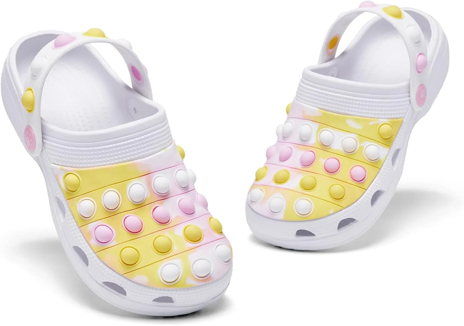 Engtoy Kids Clogs Boys Girls Garden Shoes Slip on Kids Slides Sandals Funny Lightweight Beach Slippers
