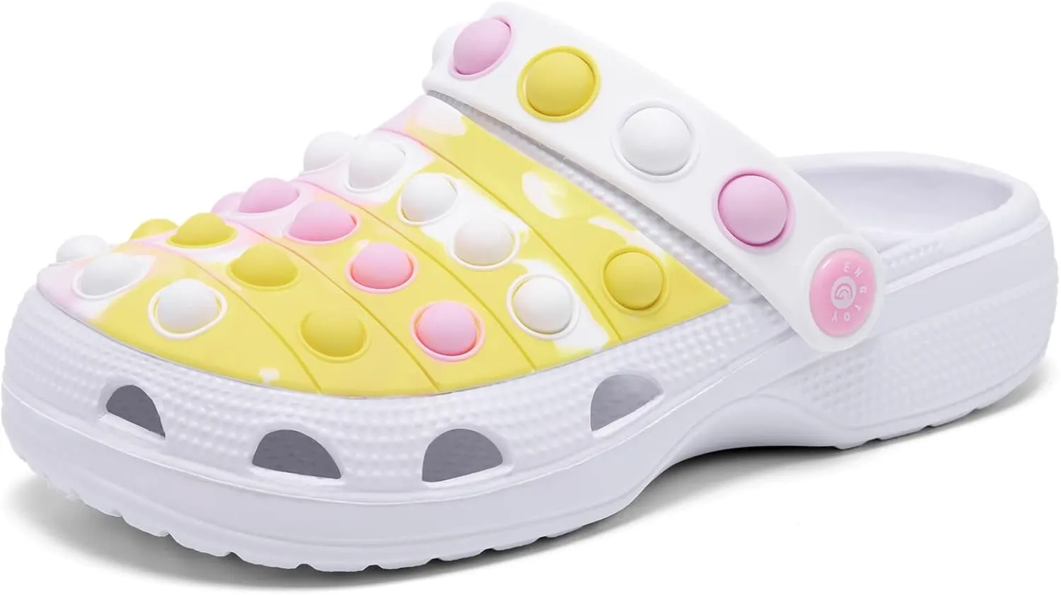 Engtoy Kids Clogs Boys Girls Garden Shoes Slip on Kids Slides Sandals Funny Lightweight Beach Slippers