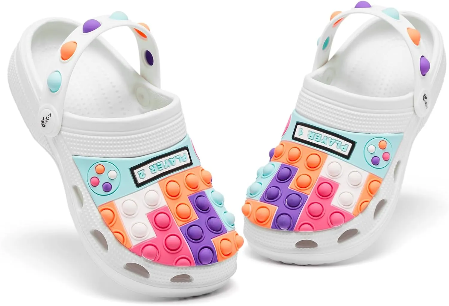 Engtoy Kids Clogs Boys Girls Garden Shoes Slip on Kids Slides Sandals Funny Lightweight Beach Slippers