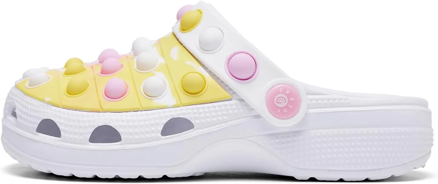 Engtoy Kids Clogs Boys Girls Garden Shoes Slip on Kids Slides Sandals Funny Lightweight Beach Slippers